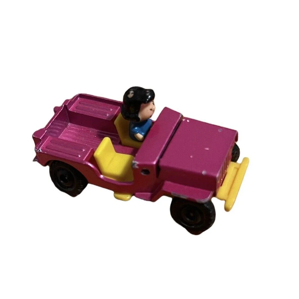 Aviva Peanuts Lucy Purple Jeep # C4 Diecast 1952 Toy Japan